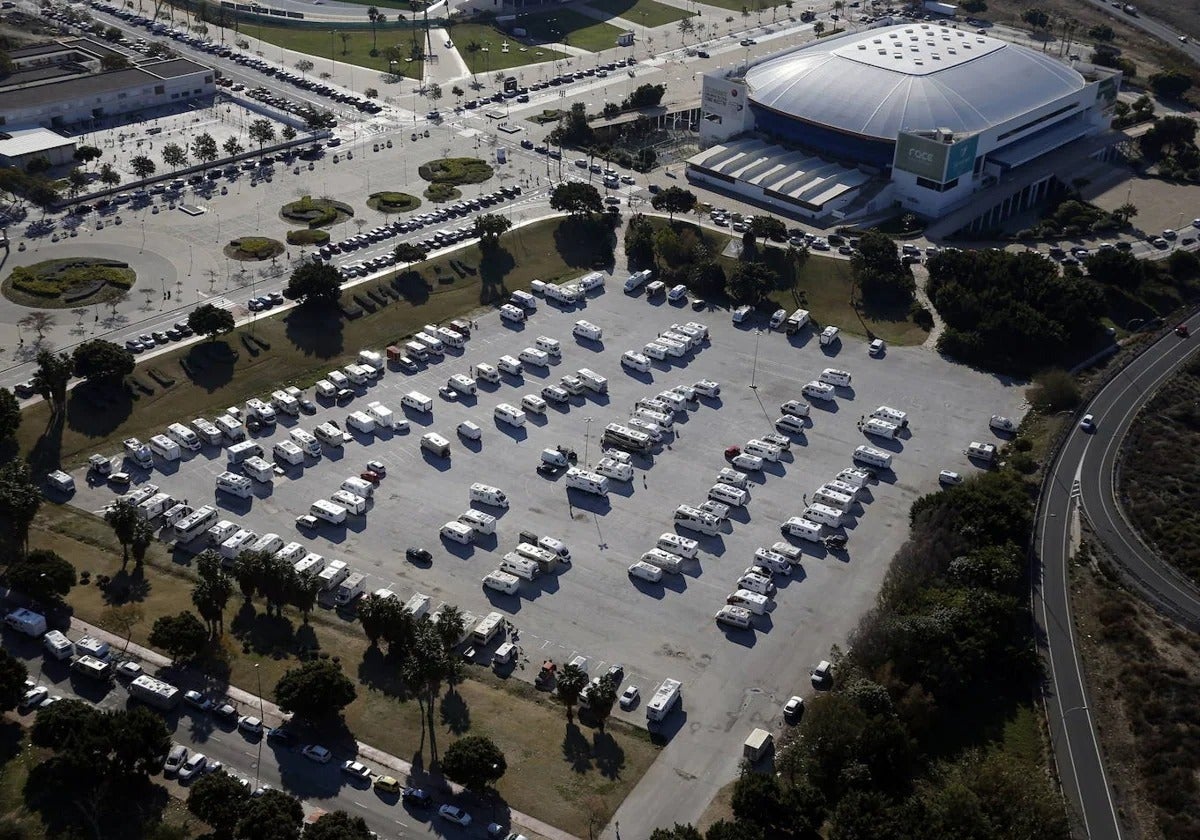 Zona junto al Palacio de Deportes Martín Carpena en la que se construirá el 'parking'.