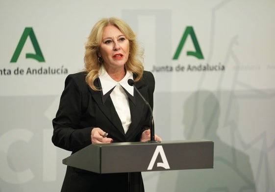 Carolina España, este miércoles tras el Consejo de Gobierno de la Junta.