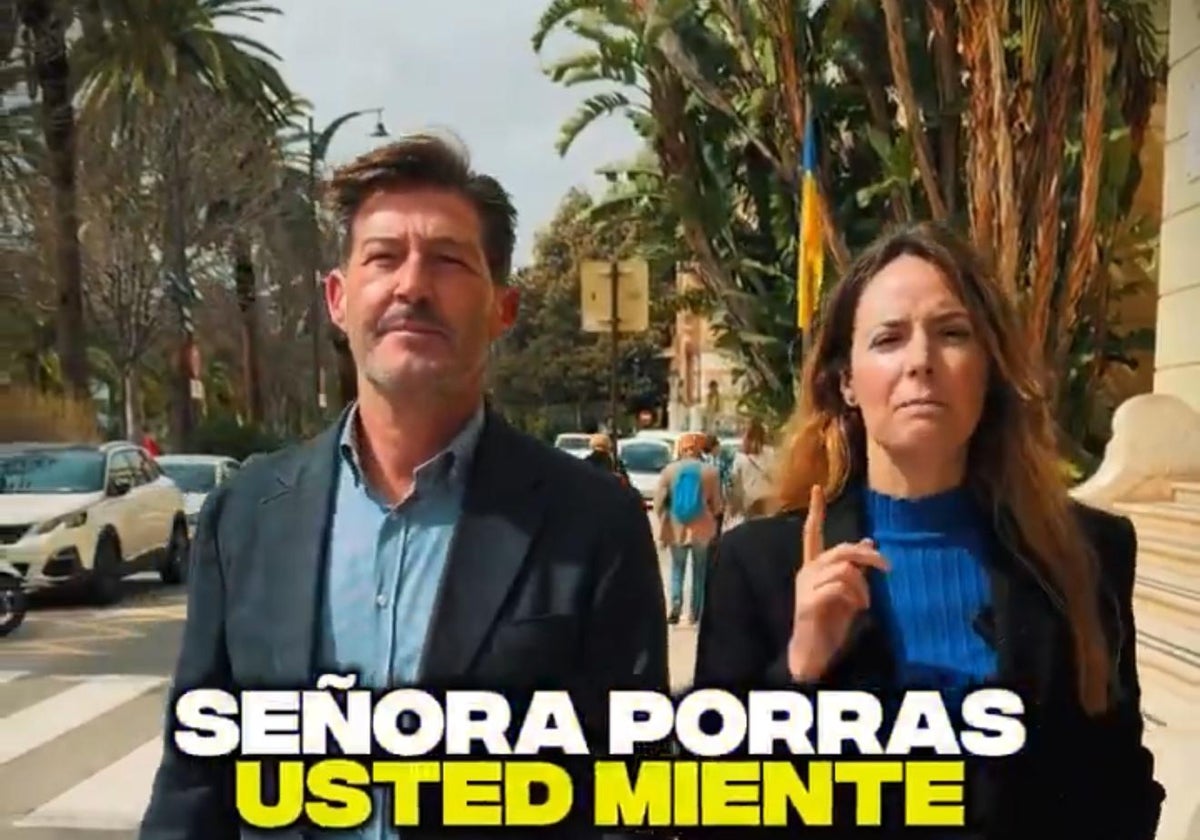 Una imagen del reel que han grabado Antonio Alcázar y Yolanda Gómez, a las puertas de la Casona.