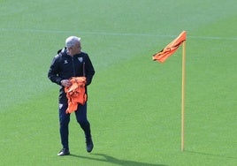 Sergio Pellicer, en un entrenamiento esta semana.