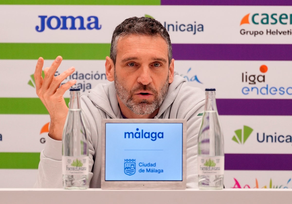 Ibon Navarro, en la previa del Unicaja-Real Madrid.