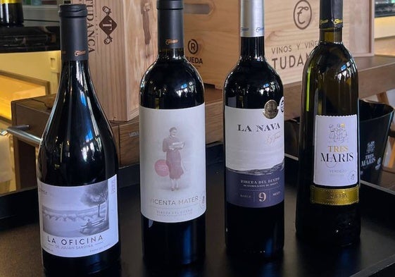 Las cuatro referencias de la bodega de Aranda de Duero.