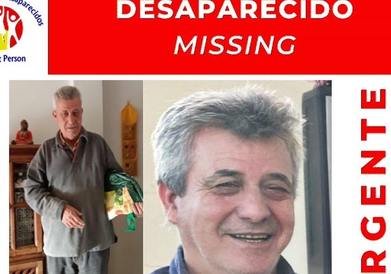 Imagen del vecino de Maro desaparecido, facilitada por la asociación SOS Desaparecidos.