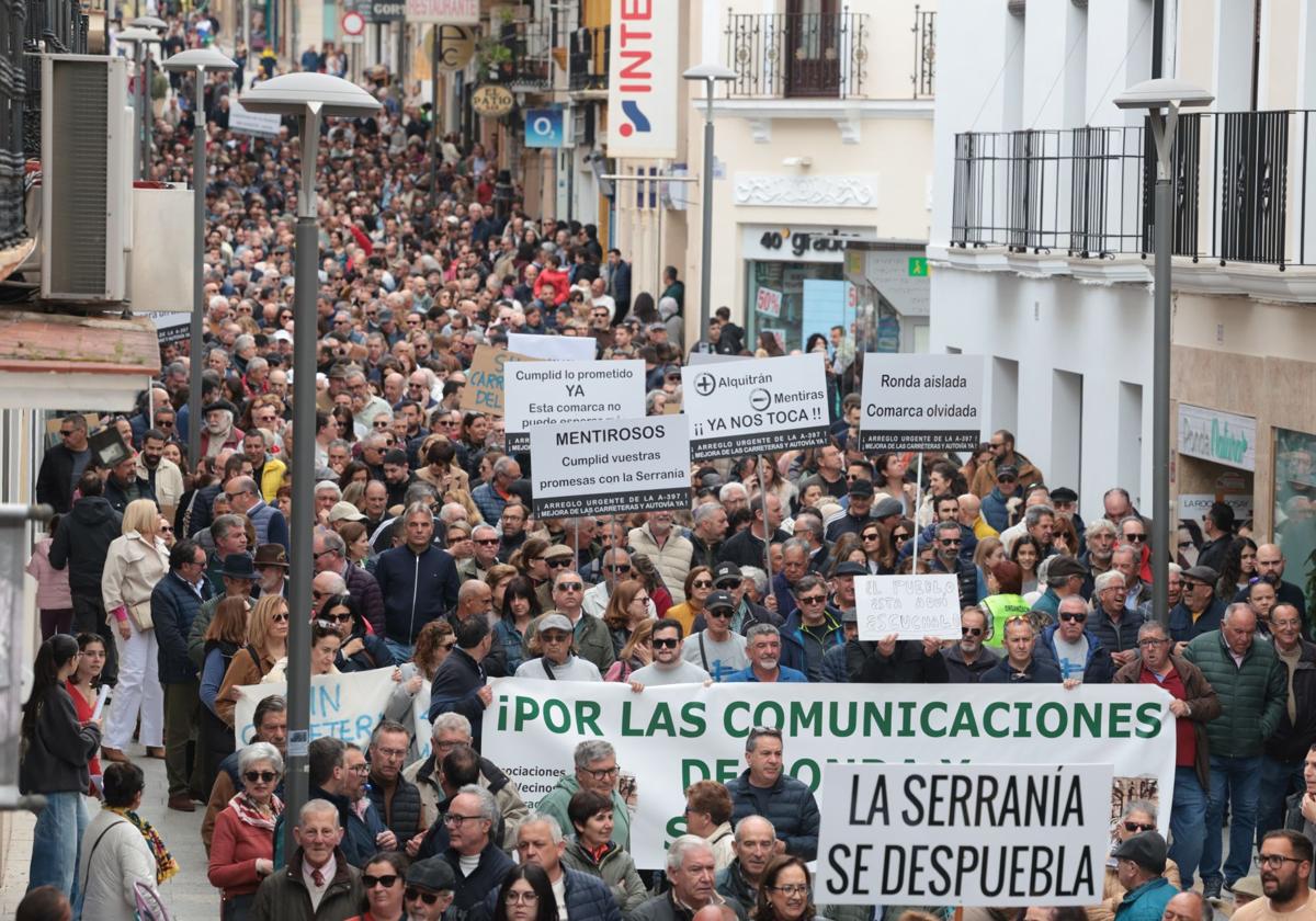 Un momento del inicio de la marcha.