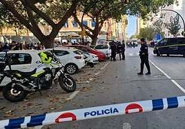 Zona del tiroteo acordonada.