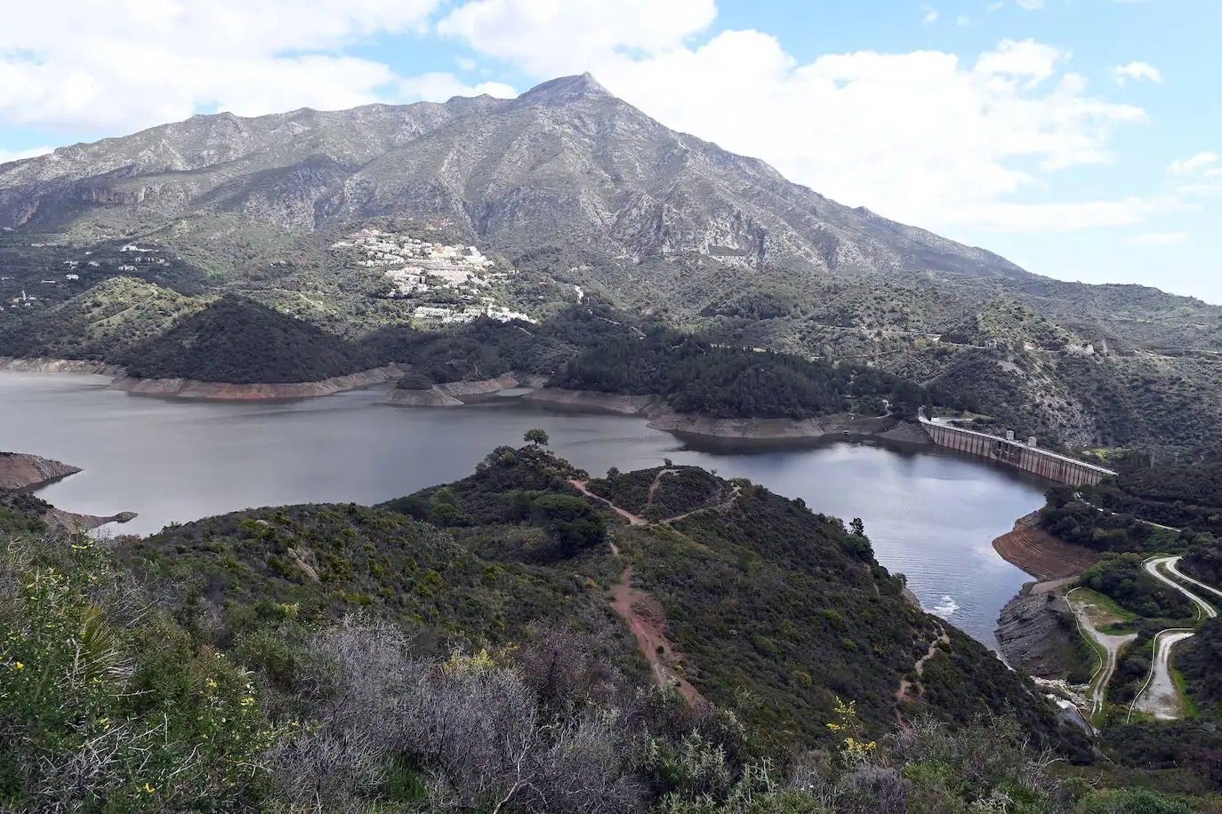 Estado de los embalses de Málaga el lunes, 14 de abril de 2025
