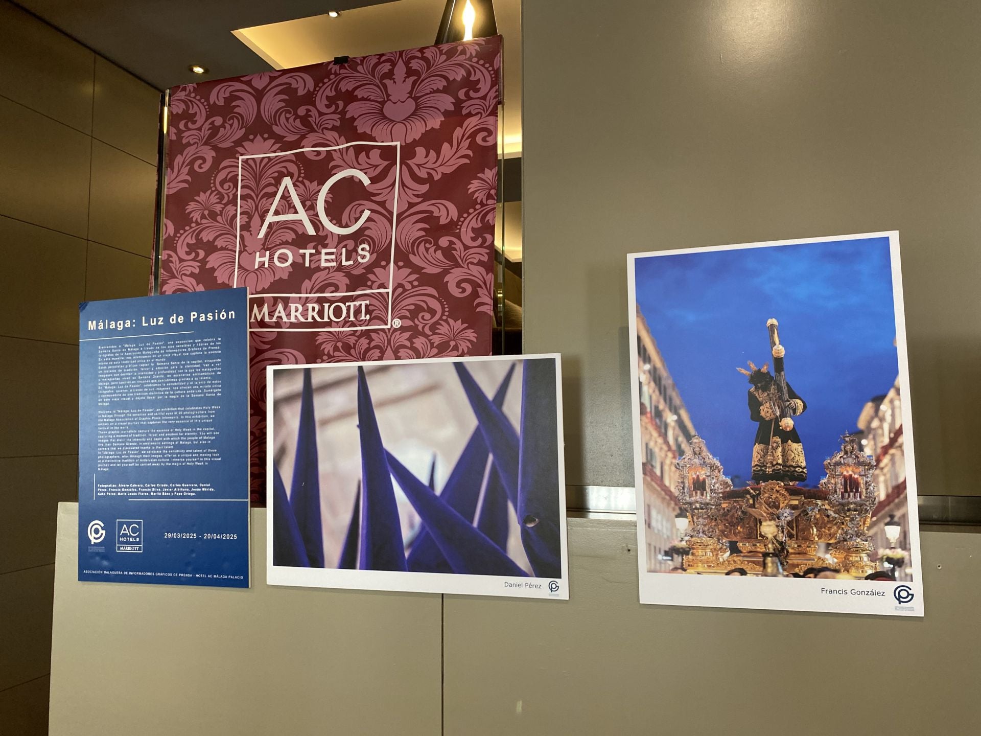 El hotel AC Málaga Palacio se convierte en el escaparate de la Semana Santa malagueña