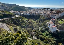Vista panorámica de fincas de cultivo en el río Algarrobo, junto al casco urbano.