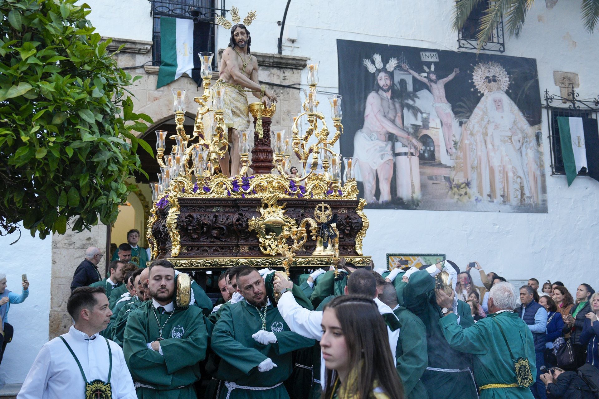 La procesión de La Columna de Marbella, en imágenes