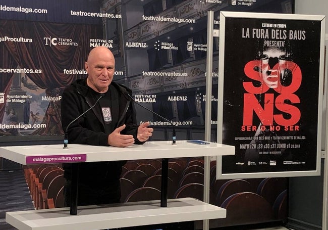 El director teatral y cofundador de La Fura Carlus Padrissa, en la presentación en Málaga