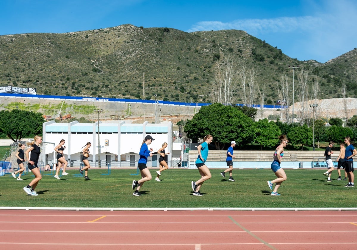 Entrenamiento en el complejo deportivo de Torremolinos.