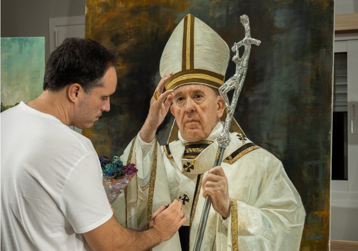 Raúl Berzosa, el pintor malagueño del Papa Francisco