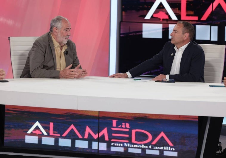 El presidente de la Agrupación de Cofradías de Málaga, José Carlos Garín, este jueves en su visita al programa La Alameda, de 101TV y SUR.
