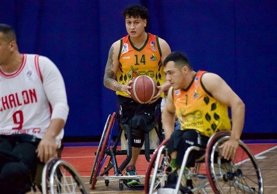 Jaime Esparza, en el partido ante el Chalon.