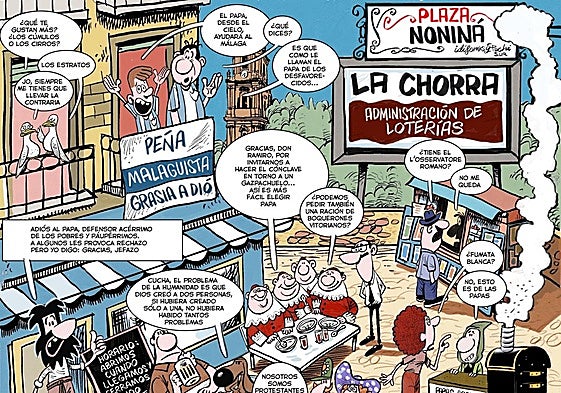 La plaza Noniná: la 'actualidad' malagueña vista por Idígoras y Pachi