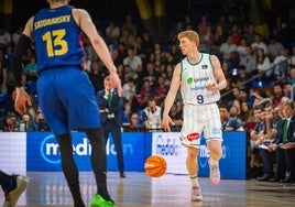Alberto Díaz, durante el Barça-Unicaja.