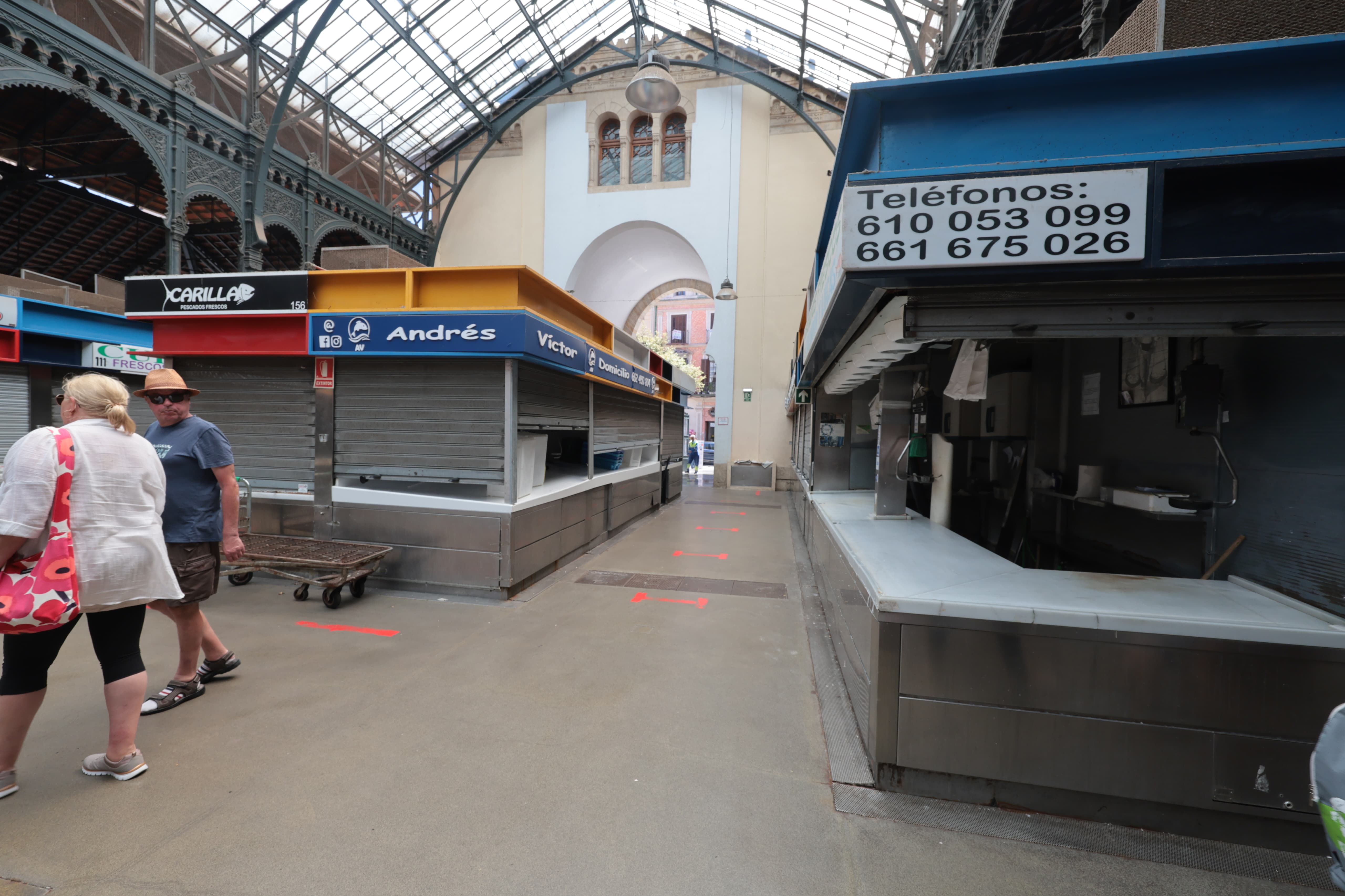 El apagón, en el mercado de Atarazanas.