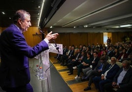 Javier Fernández, durante su intervención.