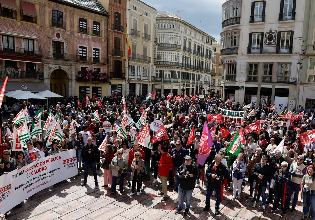 Manifestación del 1 de Mayo en Málaga: los sindicatos llaman a «proteger lo conquistado» frente a la extrema derecha