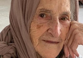 Imagen de Pasionaria León Díaz que ha fallecido hoy en San Pedro a los 96 años.