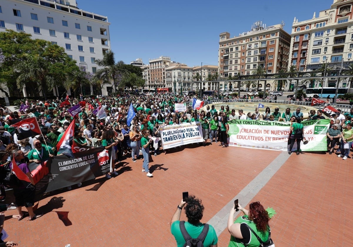 Málaga, escenario previsto para una gran manifestación en defensa de la educación pública