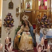 Imagen de la Divina Pastora de Algarrobo.
