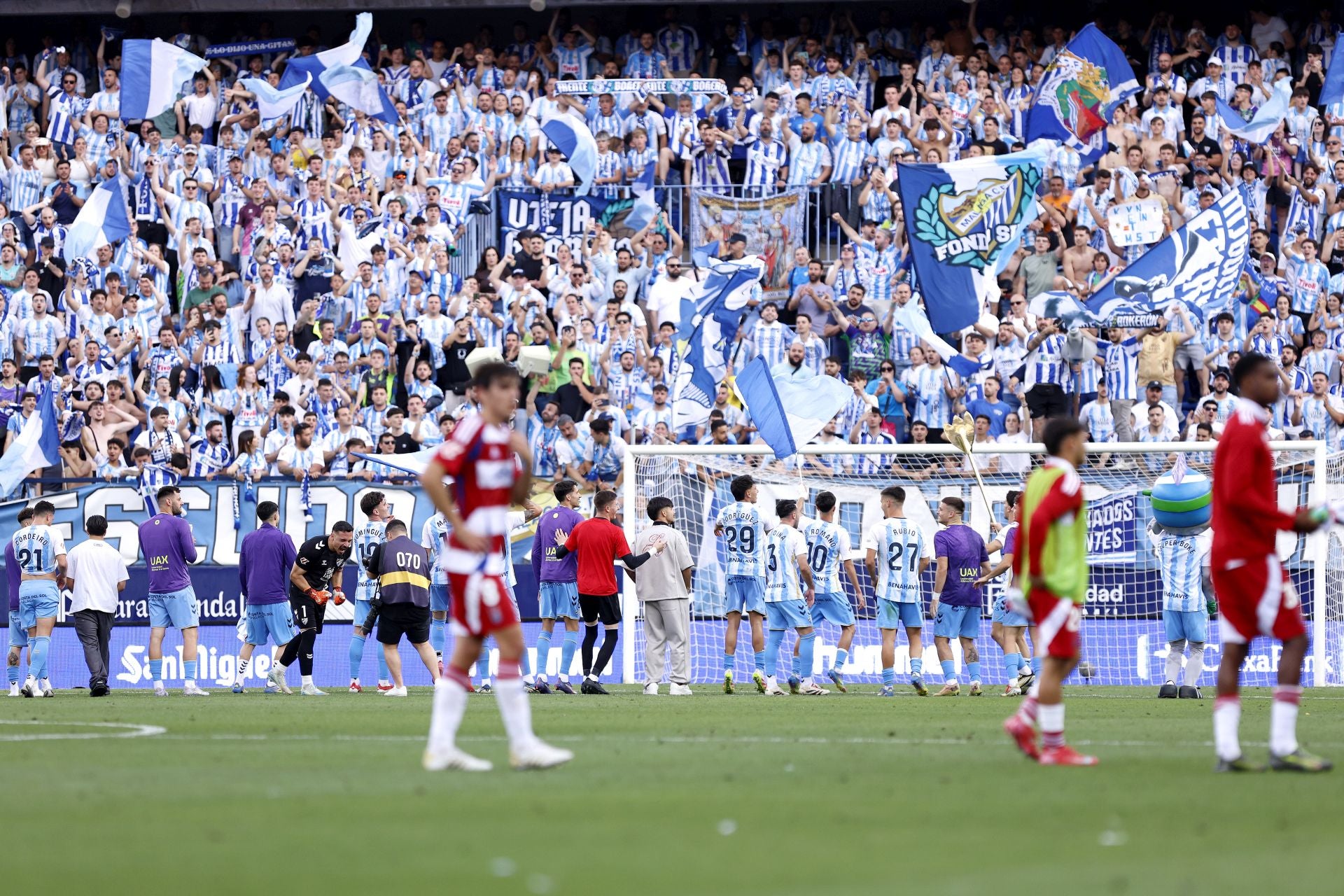 El Málaga-Granada en La Rosaleda, en imágenes
