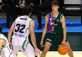 Guillermo del Pino el día de su debut con el Unicaja.