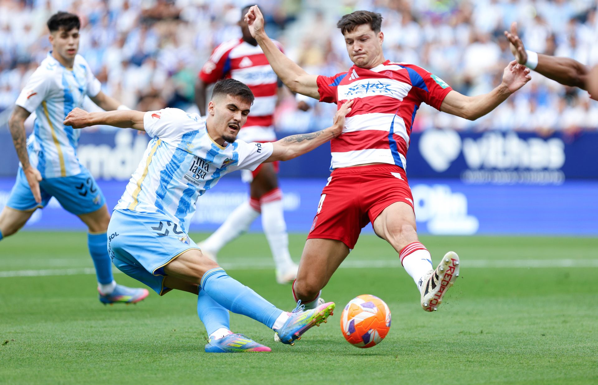 El Málaga-Granada en La Rosaleda, en imágenes