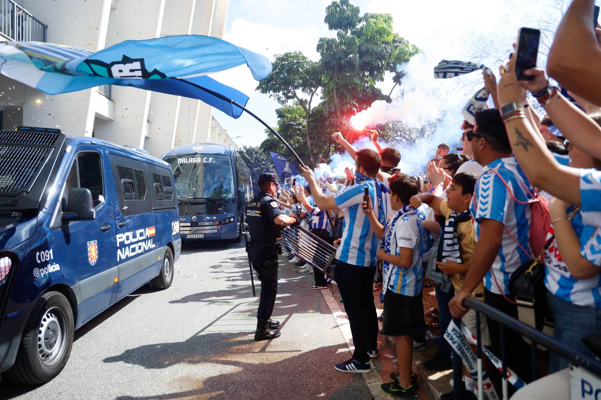 El Málaga-Granada en La Rosaleda, en imágenes