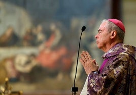 Jesús Catalá, durante la celebración de una misa en la Catedral.