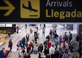 Zona de Llegadas del aeropuerto de Málaga.