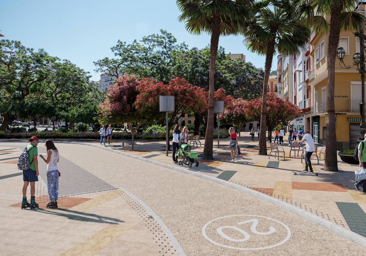 La semipeatonalización del eje de la calle Lagunillas en Málaga se enquista: este es el motivo