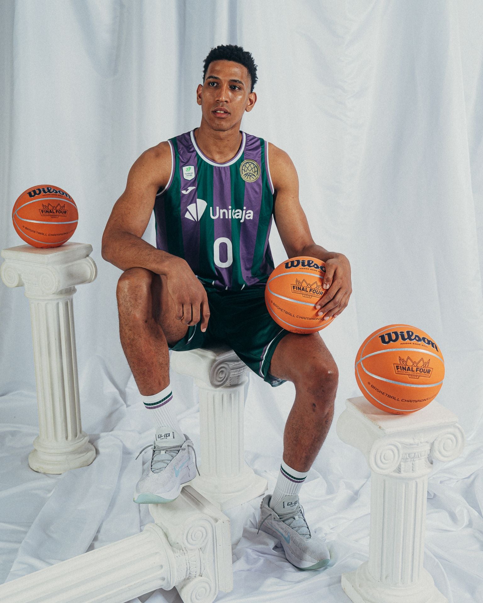 La sesión oficial de fotos del Unicaja para la Final Four de Atenas