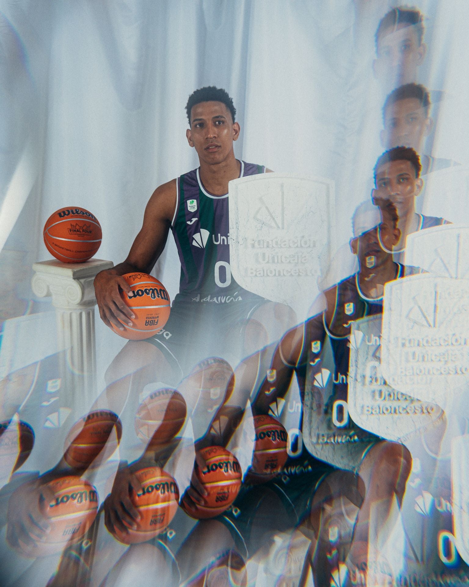 La sesión oficial de fotos del Unicaja para la Final Four de Atenas