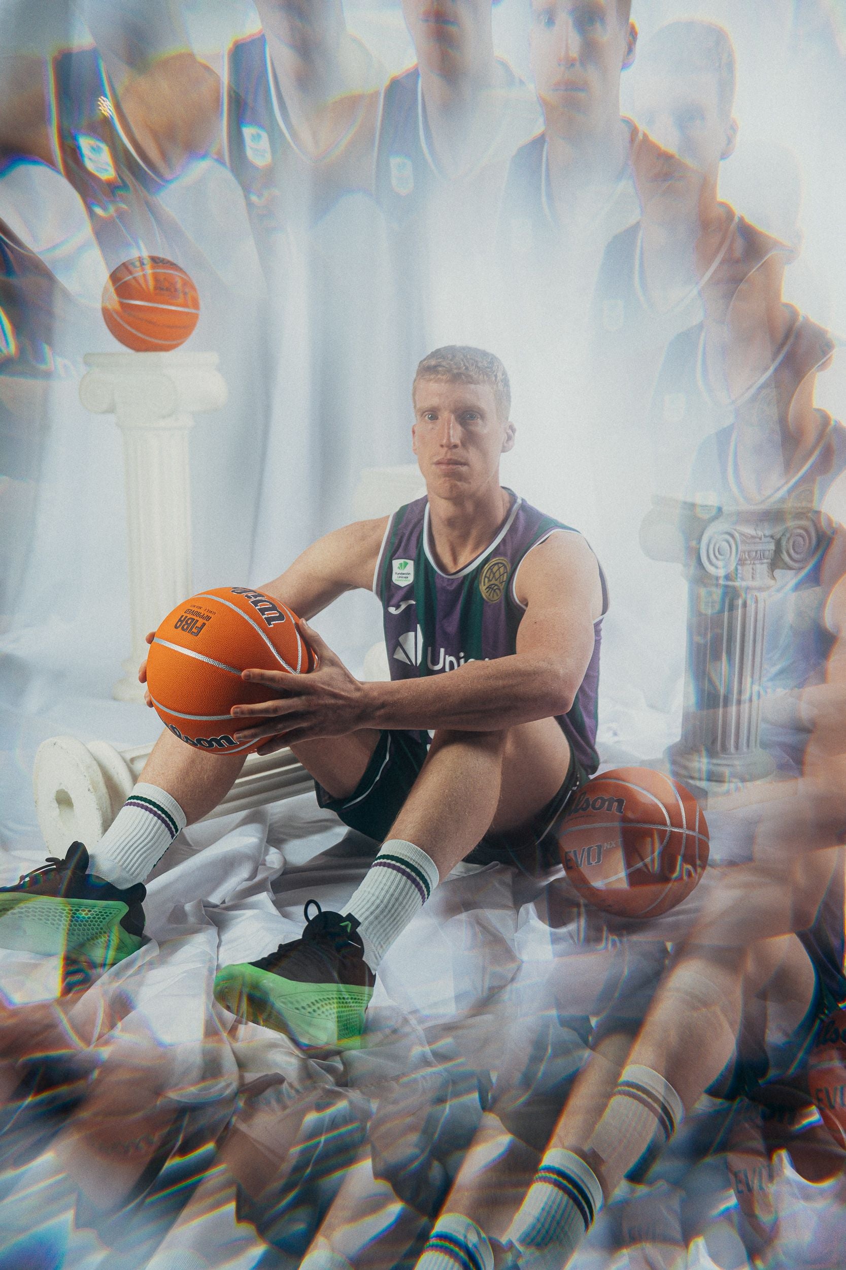 La sesión oficial de fotos del Unicaja para la Final Four de Atenas