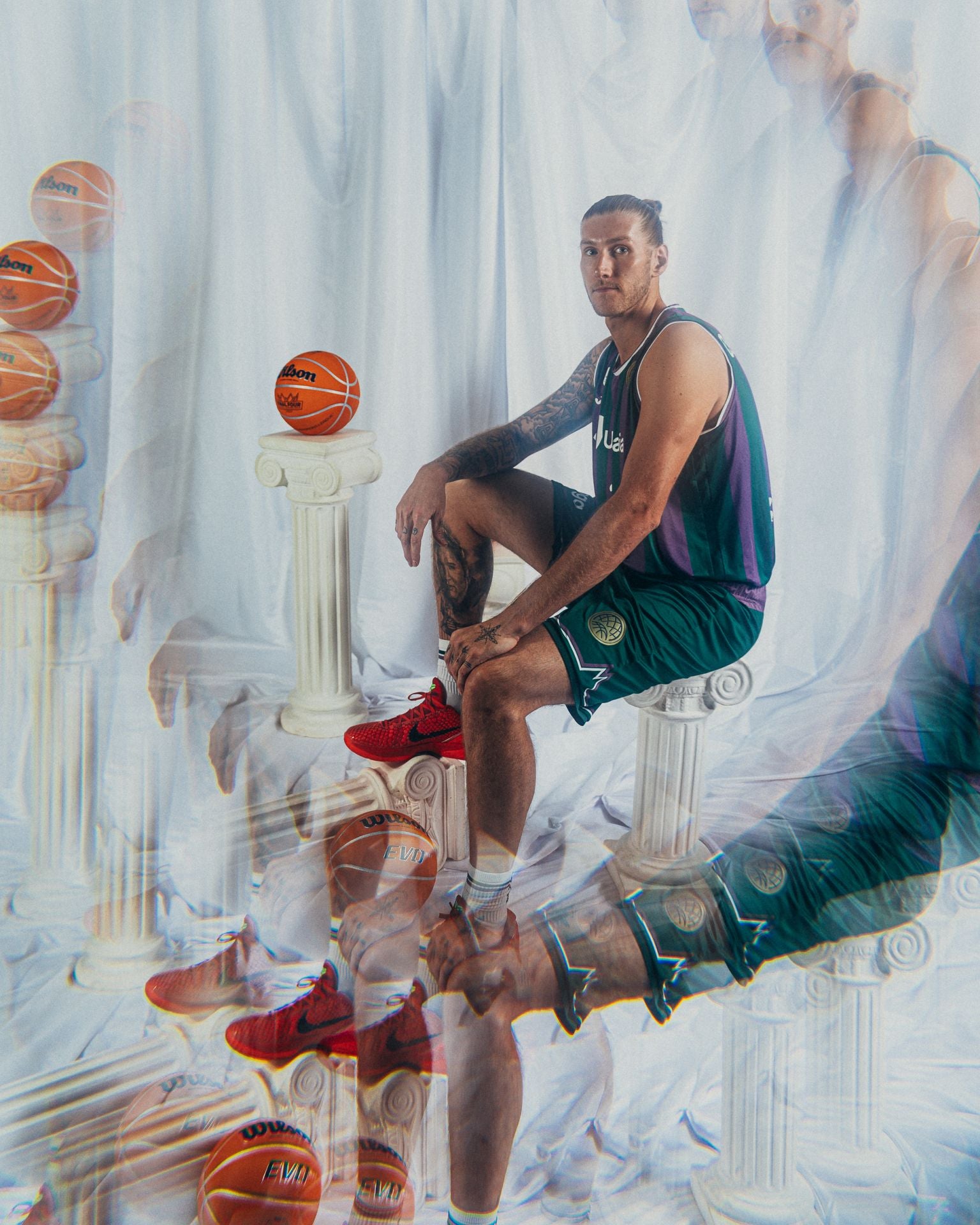 La sesión oficial de fotos del Unicaja para la Final Four de Atenas