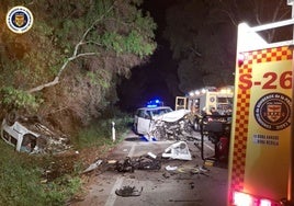 Imagen del accidente registrado el pasado domingo.