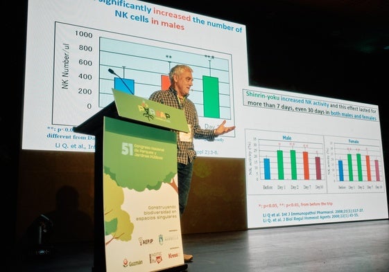 El ingeniero Gerard Passola, CEO de Doctor Árbol, en el 51º Congreso Nacional de Parques y Jardines.