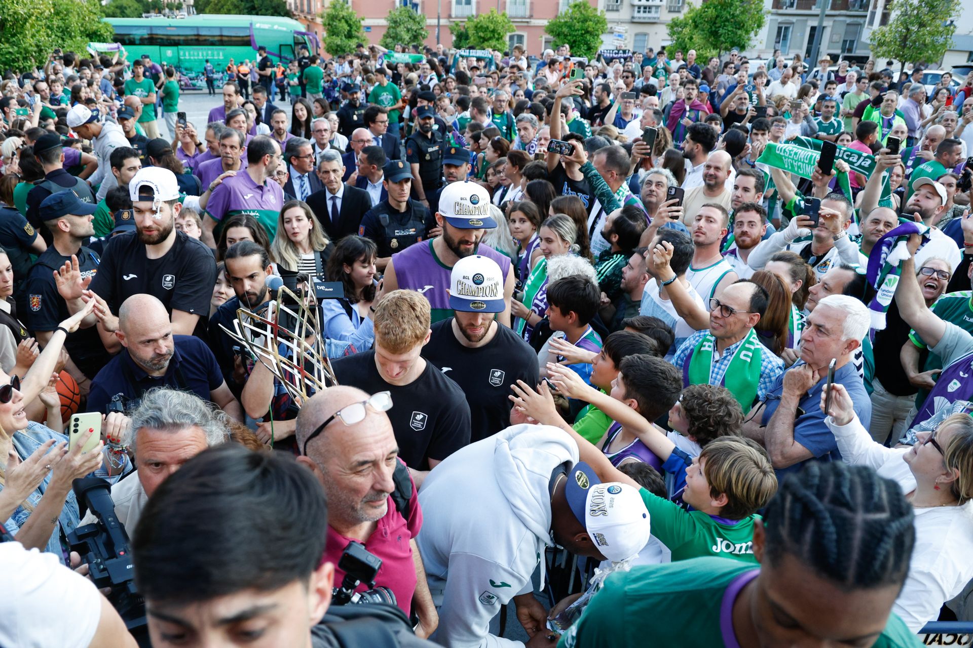 La fiesta de la Champions en Málaga