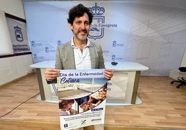 El concejal explica la campaña de sensibilización sobre la enfermedad celíaca.