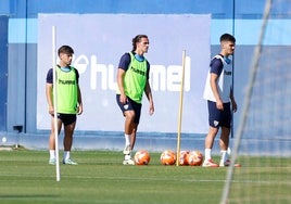 Rubén Sánchez, Recio y Chupete, durante la sesión del martes.