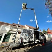 Trabajos de renovación del alumbrado.