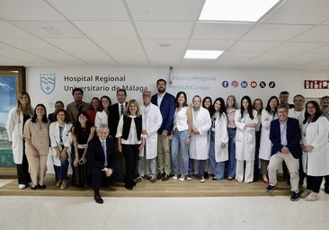 Equipo de profesionales del Hospital Materno y colaboradores de la primera edición de esta marcha solidaria.