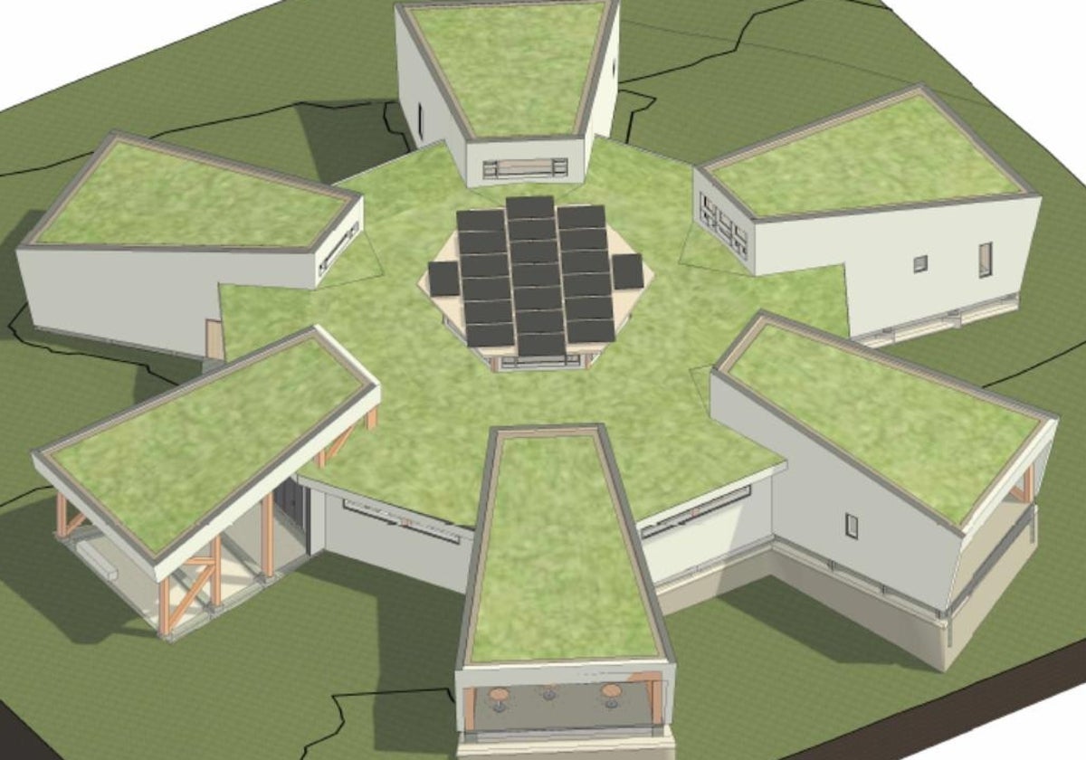 Visión en 3D del futuro centro de visitantes de Conejeras el Parque Nacional Sierra de las Nieves.