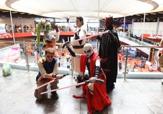 Cosplays de los personajes de la película Star Wars.