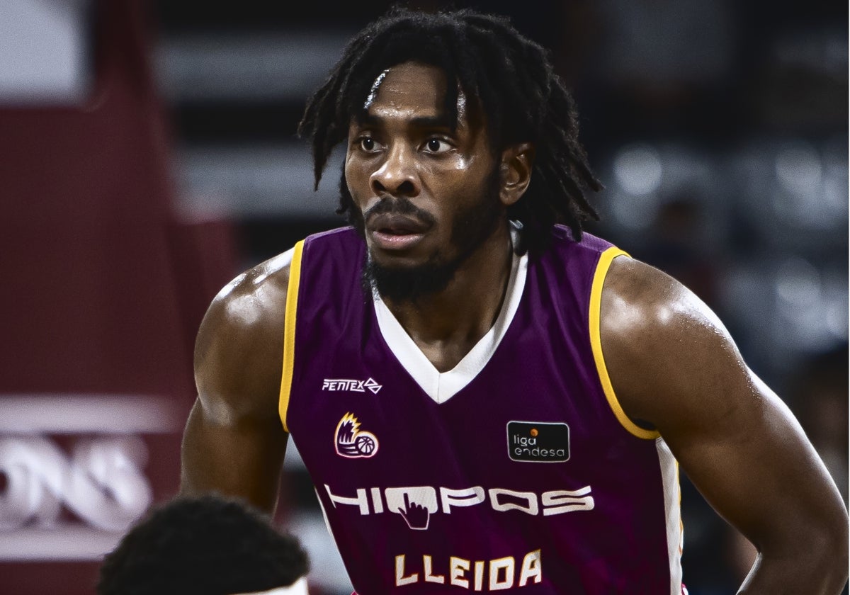 James Batemon, en un partido con el Hiopos Lleida.