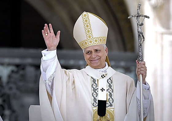 El Papa León XIV, en la misa de inicio de su pontificado, el pasado domingo.