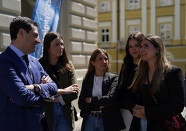 Moreno, durante su encuentro con estudiantes andaluces.