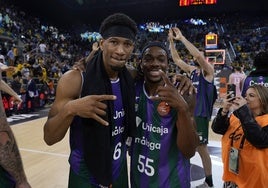 Taylor y Perry, tras un partido de la Copa del Rey.